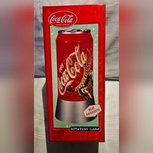 13" T Coca Cola Can Graphics Electric Lamp Sparkling Spin Motion/Rotation 2001